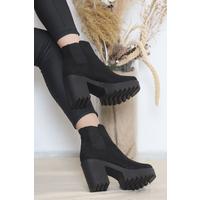 10 Cm Heeled Boots Suede Black - 12334.264.