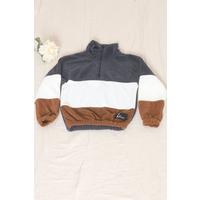 3-12 Years Old Zippered Polar Children's Sweat Smoke Brown - 6004.1780.