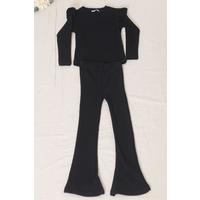 3-12 Years Old Ribbed Kids Suit Black - 3416.1567.