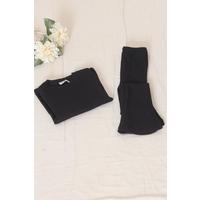 3-12 Years Old Ribbed Kids Suit Black - 3416.1567.