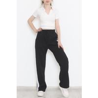 3 Thread Striped Sweatpants Black - 12347.053.