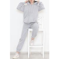 3 Thread Oversize Tracksuit Set Gray - 12171.053.