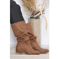 4 Cm Wrinkled Boots Tan - 11968.264.