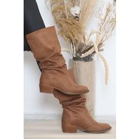 4 Cm Wrinkled Boots Tan - 11968.264.