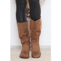 4 Cm Wrinkled Boots Tan - 11968.264.