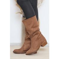 4 Cm Wrinkled Boots Tan - 11968.264.