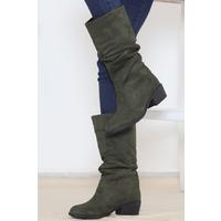 4 Cm Wrinkled Boots Khaki - 11968.264.