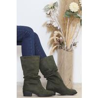 4 Cm Wrinkled Boots Khaki - 11968.264.