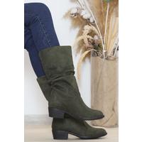 4 Cm Wrinkled Boots Khaki - 11968.264.