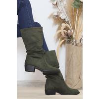 4 Cm Wrinkled Boots Khaki - 11968.264.