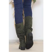 4 Cm Wrinkled Boots Khaki - 11968.264.
