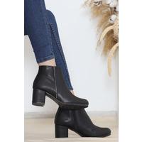 5 Cm Heeled Boots Black Leather - 11991.264.