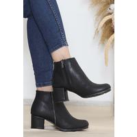5 Cm Heeled Boots Black Leather - 11991.264.