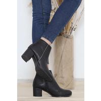5 Cm Heeled Boots Black Leather - 11991.264.