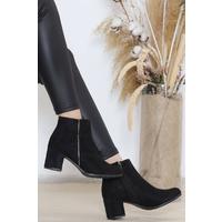 5 Cm Heeled Boots Suede Black - 11991.264.