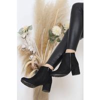 5 Cm Heeled Boots Suede Black - 11991.264.