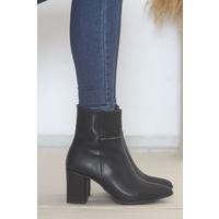 7 Cm Heeled Boots Black Leather - 15557.264.