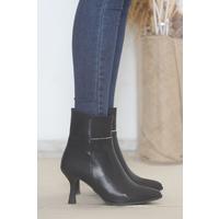 7 Cm Heeled Boots Black Leather - 15554.264.
