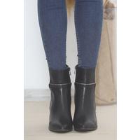 7 Cm Heeled Boots Black Leather - 15554.264.