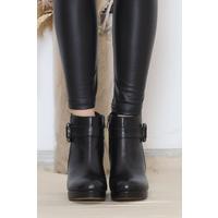 9 Cm Heeled Boots Black Leather - 11947.264.