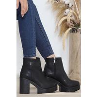 9 Cm Heeled Boots Black Leather - 12012.264.