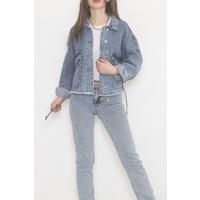 Джинсовая куртка с шестью кисточками Ice Blue — 474516.1406.