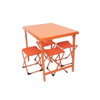 Andoutdoor French 4 Masa ve Sandalye Seti-TURUNCU