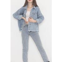 Denim Jacket with Back Elastic Light Blue - 474508.1406.