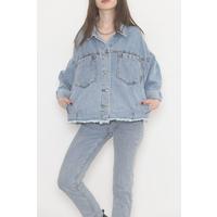 Denim Jacket with Back Elastic Light Blue - 474508.1406.