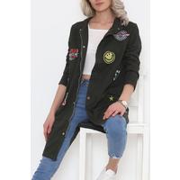 Crested Long Jacket Khaki - 1481.1367.