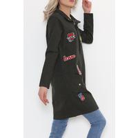 Crested Long Jacket Khaki - 1481.1367.