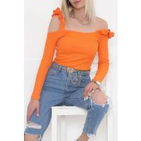 Strappy Frilly блузка қызғылт сары - 9935.1567.