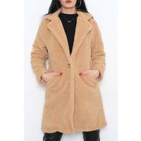 Lined Plush Jacket Coffee with milk - 19090.101.