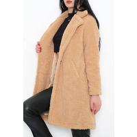 Lined Plush Jacket Coffee with milk - 19090.101.