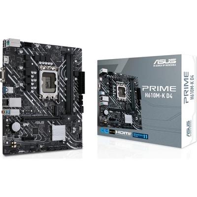 ASUS INTEL PRIME H610M-K D4. DDR4 3200 VGA HDMI GLAN M.2 1700P USB 3.2 Gen1 (12-13. Nesil)
