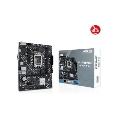 ASUS INTEL PRIME H610M-K D4 ARGB DDR4 3200 HDMI GLAN M.2 1700P (12-13-14. Nesil)