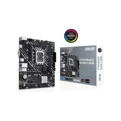ASUS PRIME H610M-K ARGB DDR5 5600MhZ VGA HDMI GLAN M.2 1700P USB 3.2 Gen1 (12-13-14. Nesil)