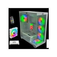 AZTECH AZT201-W TEMPERLI CAM Beyaz U.KUMANDALI+5xRGB FAN+SWITCH AKVARYUM GAMING KASA