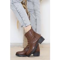 Lace Up Boots Tan - 11976.264.