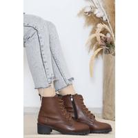 Lace Up Boots Tan - 11976.264.