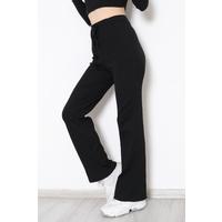 Bağcıklı Fitilli Pantolon Siyah - 10708.1567.