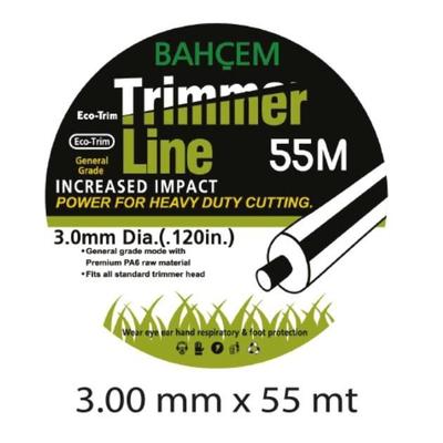 Bahçem Trimmer Line Tırpan Misinası 3 mm 53 Metre