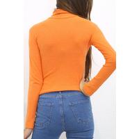 Balıkçı Yaka Body Turuncu - 8338.1567.