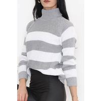Тасбақа тоқыма трикотаж сұр ақ - 10345.1319.