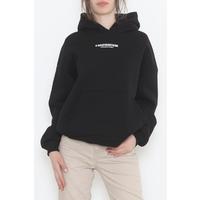 Printed Hooded Sweat Black - 1243.105.