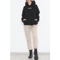 Printed Hooded Sweat Black - 1243.105.