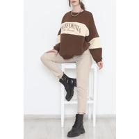 Printed Double Color Sweat Brown - 1246.105.
