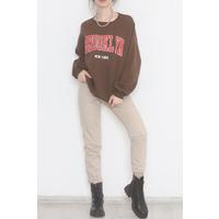 Printed 3 Thread Sweat Brown - 928.1247.