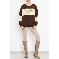 Печатный трехниточный свитер Sweat Brown — 933.1247.