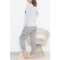 Baskılı Pijama Takımı Grisiyah - 12056.1751.